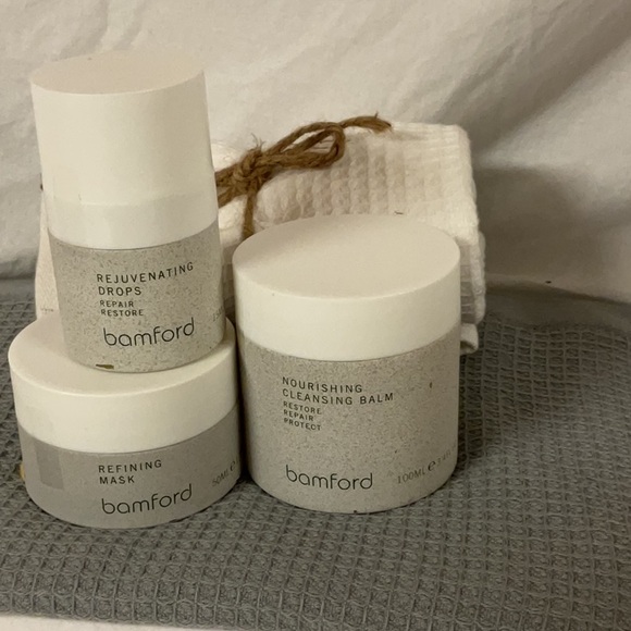 Bamford skincare set: Refining Mask Nurishing Cleansing Rejuvenating Drops